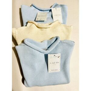A Soft idea for baby set of 3 kids sweater roll neck 100% cotton size 3 & 4 New